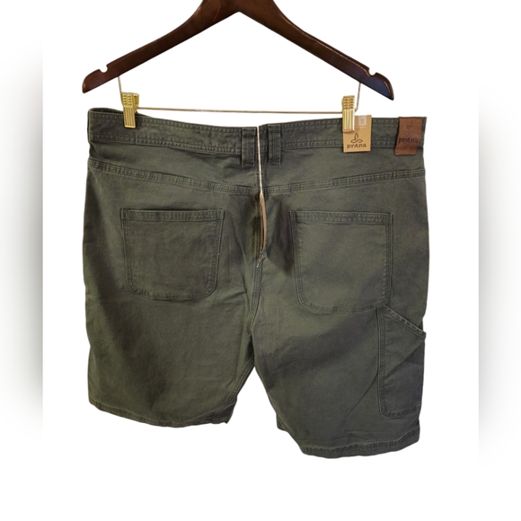 NWT Prana Men's Bronson Organic Cotton Shorts Green 11" Inseam 40 Waist - Picture 5 of 17